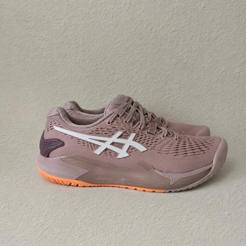 Asics Gel-Resolution 9 Tennis Shoes Womens sz 8 Dusty Rose1042A208 PGuard